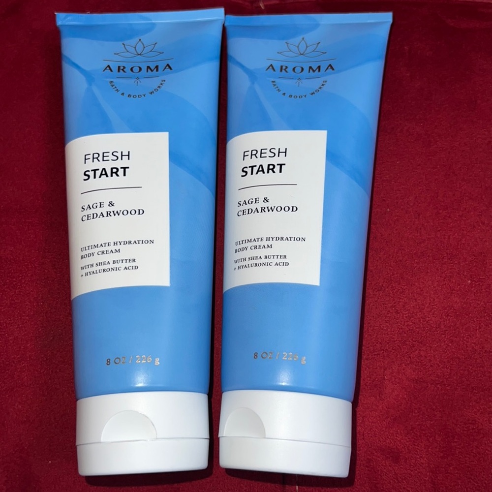 BBW Sage & Cedarwood 2pc AROMATHERAPY BODY CREAM